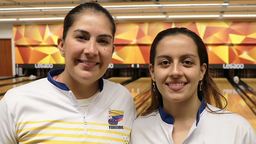 Maria José Rodriguez and Juliana Franco at the 2022 PANAM Bowling Women's Championships